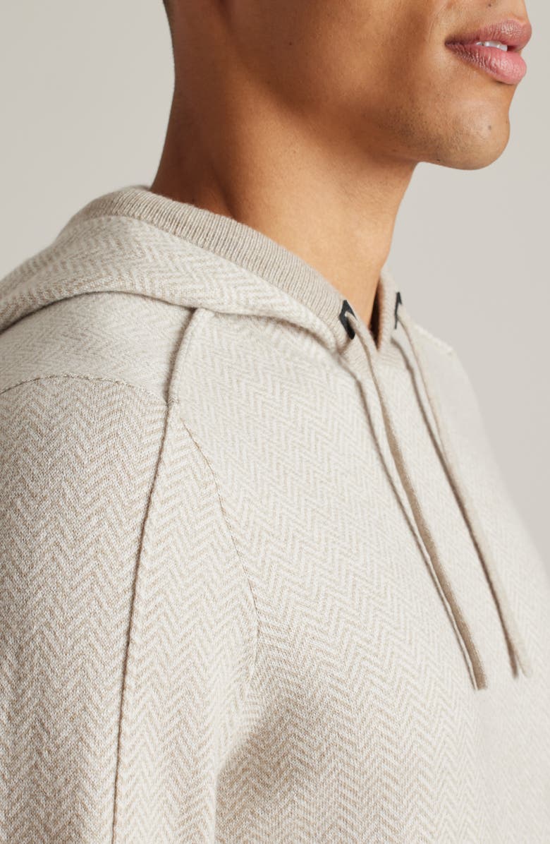 Rhone Emerson Knit Wool & Cashmere Hoodie, Alternate, color, Stone Heather