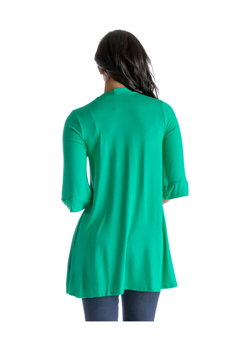 Open Front Elbow Length Sleeve Cardigan, Alternate, color, Grass