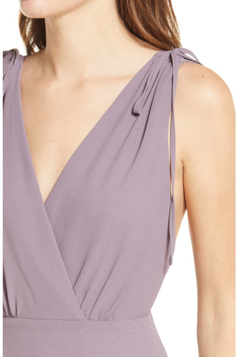 V-Neck Chiffon Gown, Alternate, color, DUSTY PURPLE