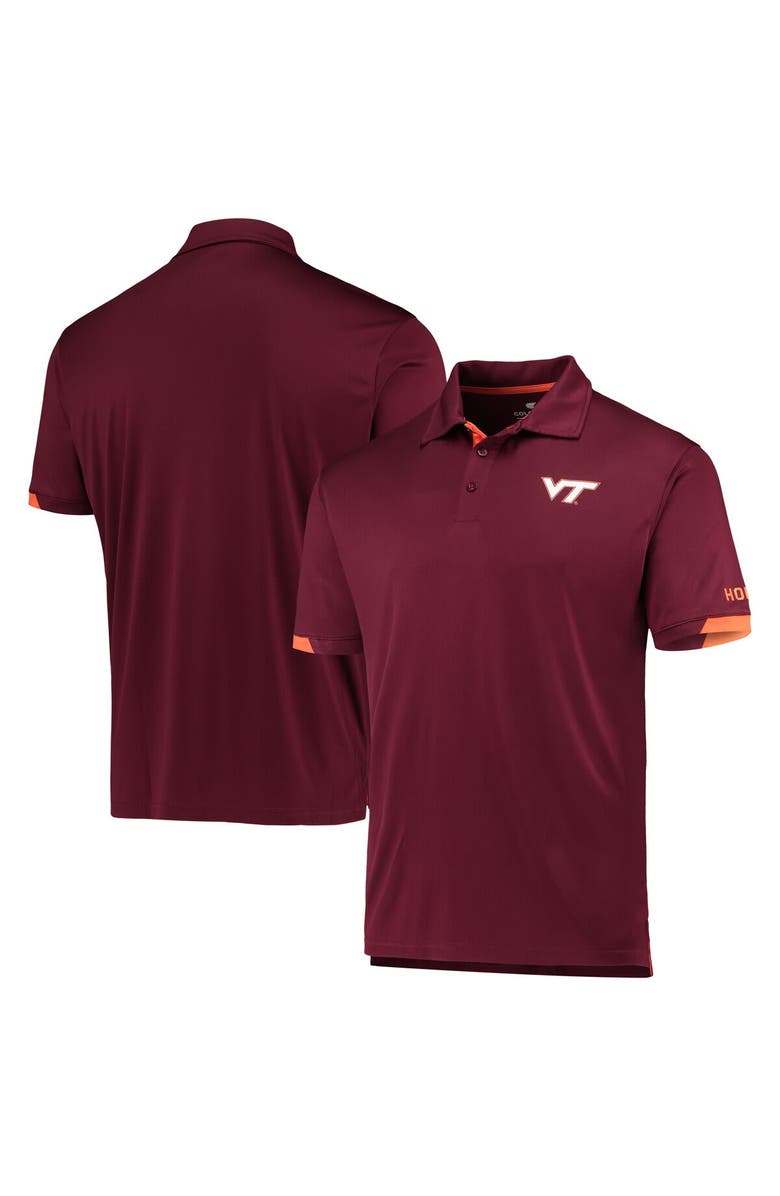 COLOSSEUM Men's Colosseum Maroon Virginia Tech Hokies Santry Lightweight Polo, Main, color, Maroon