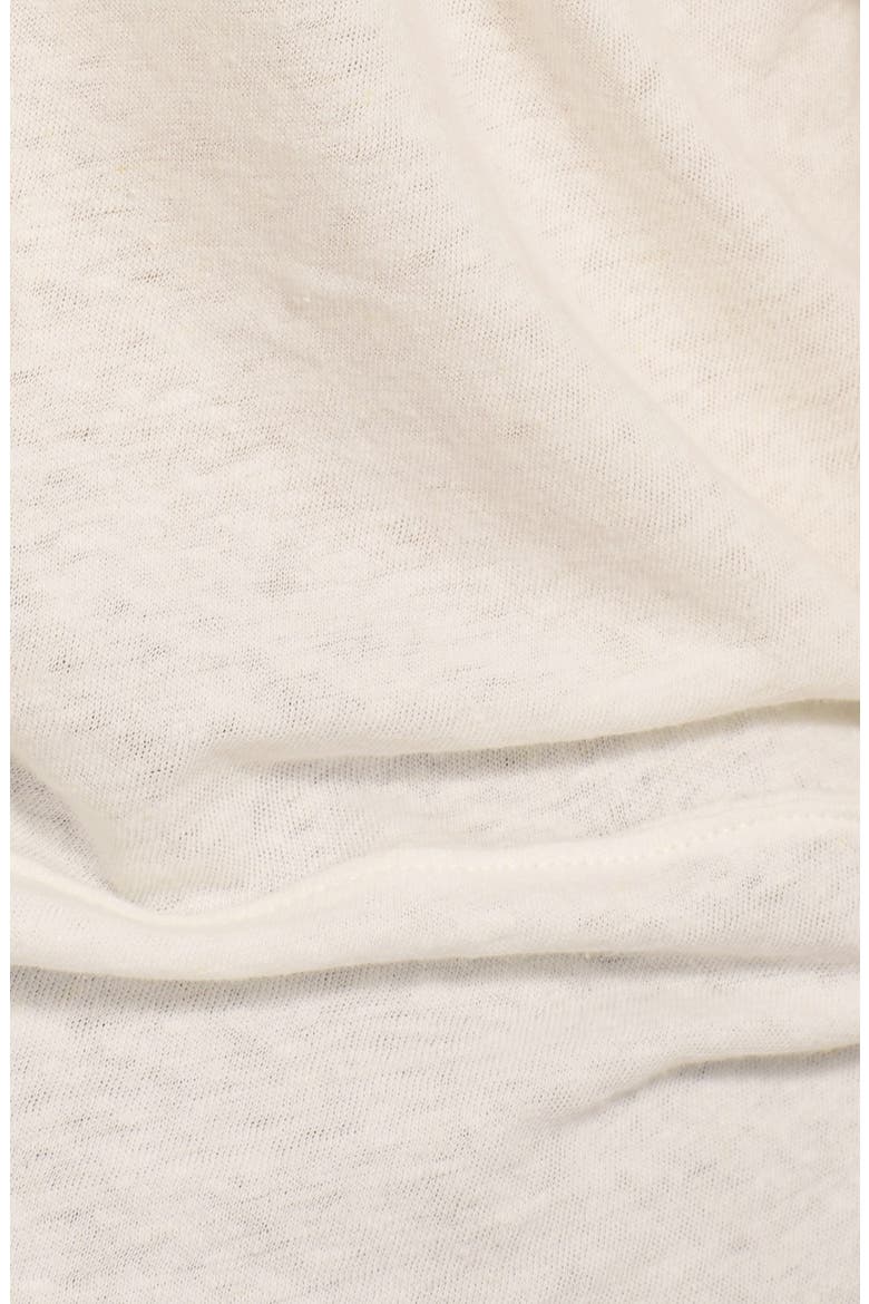 Crochet Insert Lace Up Tee, Alternate, color, CREAM