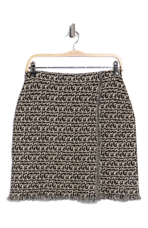 Max Studio Faux Wrap Bouclé Miniskirt