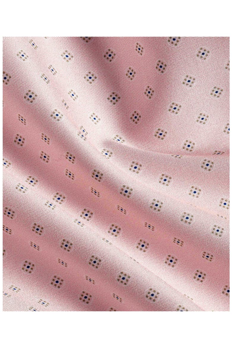Neat Print Cotton Button-Up Shirt, Alternate, color, PINK