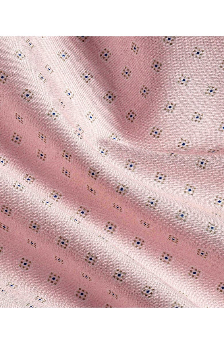 David Donahue Neat Print Cotton Button-Up Shirt, Alternate, color, Pink