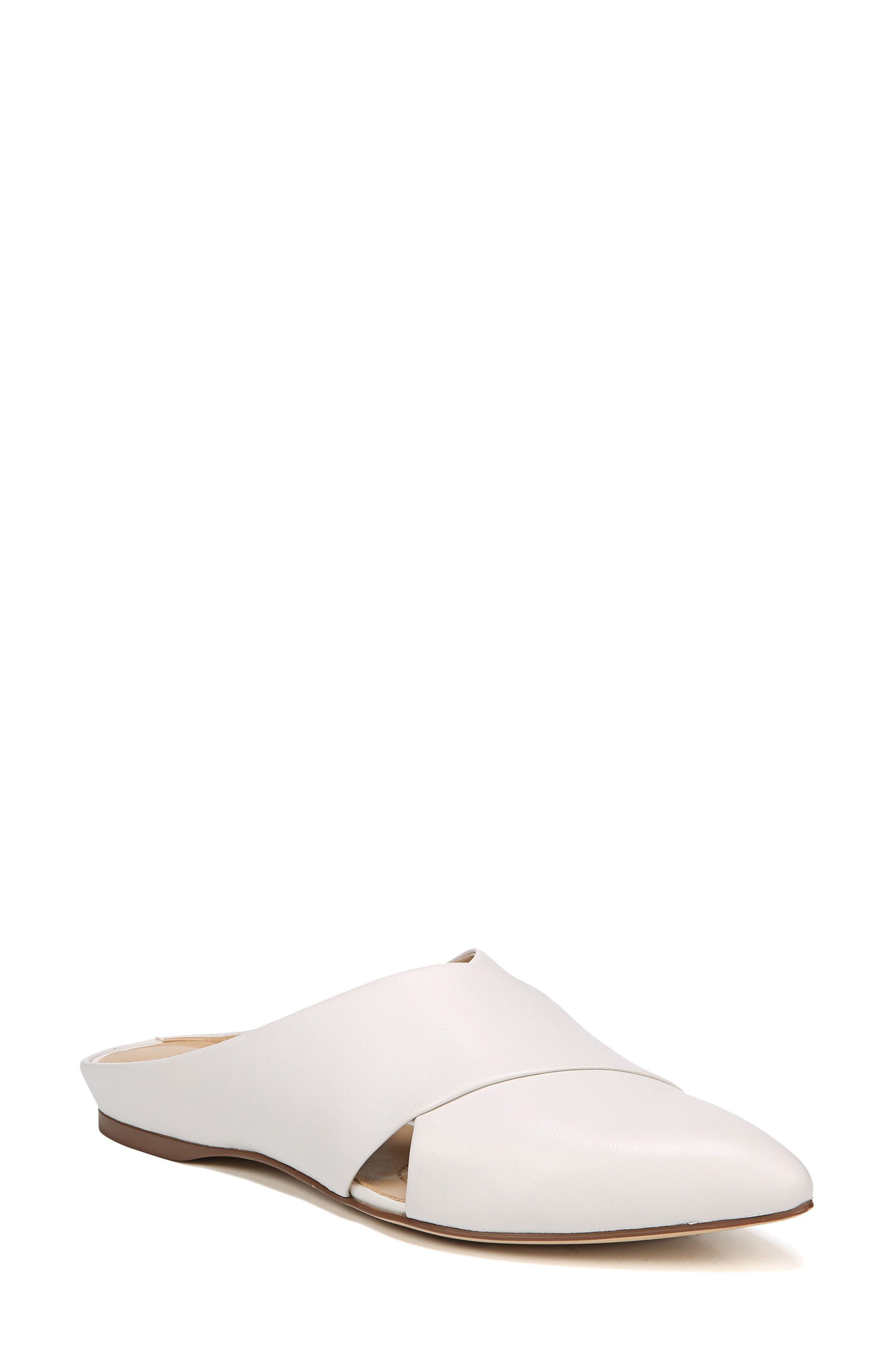 Simonette Mule, Main, color, WHITE LEATHER