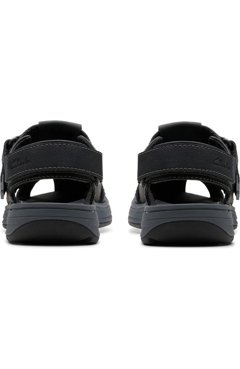 Clarks<sup>®</sup> Saltway Cove Fisherman Sandal, Alternate, color, Black Leather