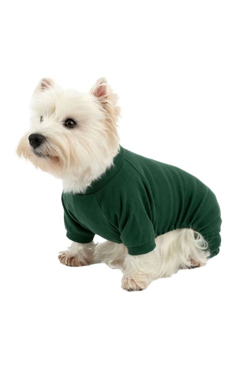 Dog Cotton Solid Matching Family Pajamas