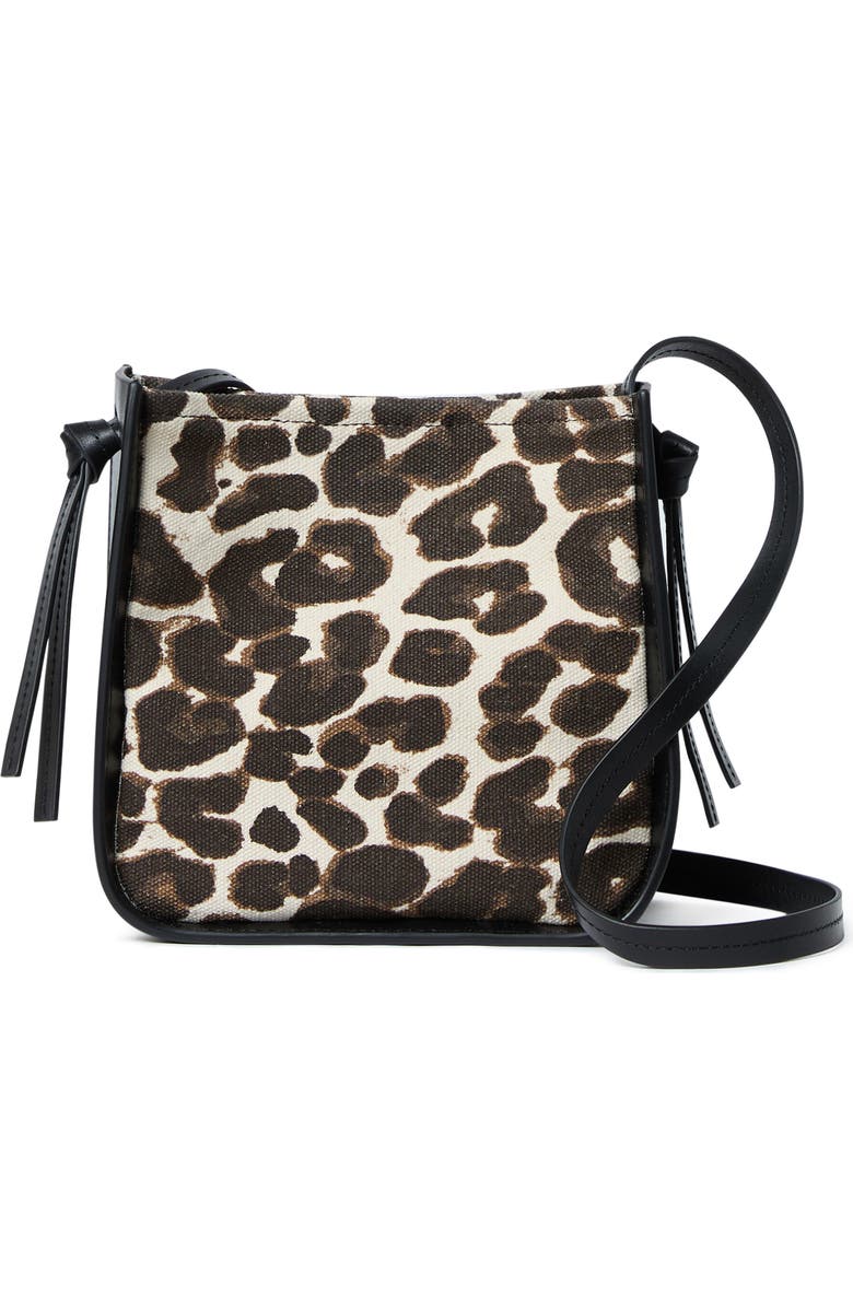 Loeffler Randall Turned Out Crossbody Bag, Main, color, Black/ Leopard