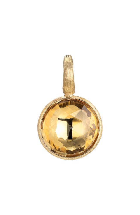 Jaipur 18K Gold Small Citrine Pendant