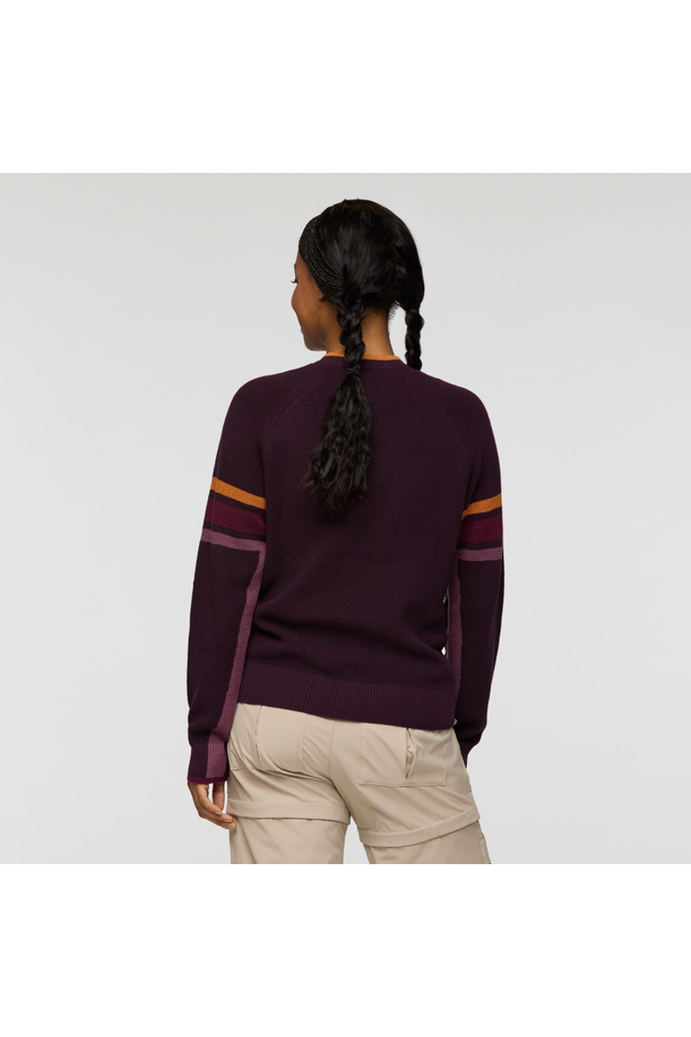 Libre Waffle Crew Sweater - Women's, Alternate, color, Blackberry