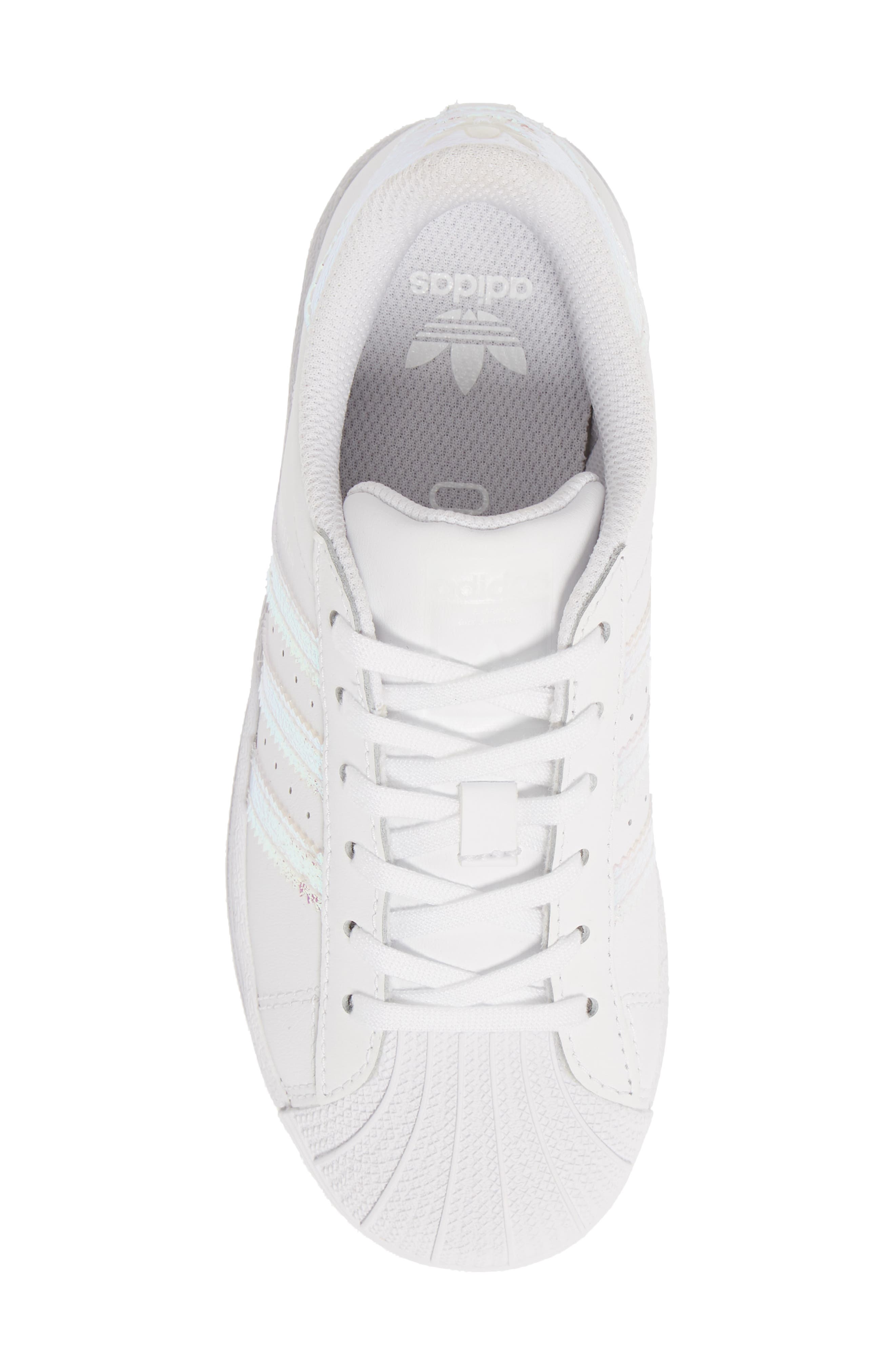 Kids' Superstar Sneaker, Alternate, color, WHITE/ WHITE/ WHITE
