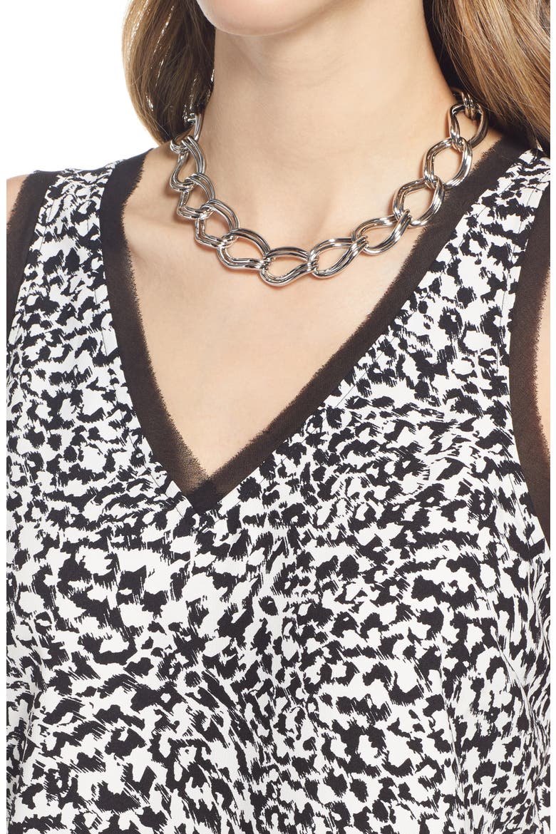 Raw Edge Tank, Alternate, color, BLACK- IVORY FAST LEOPARD