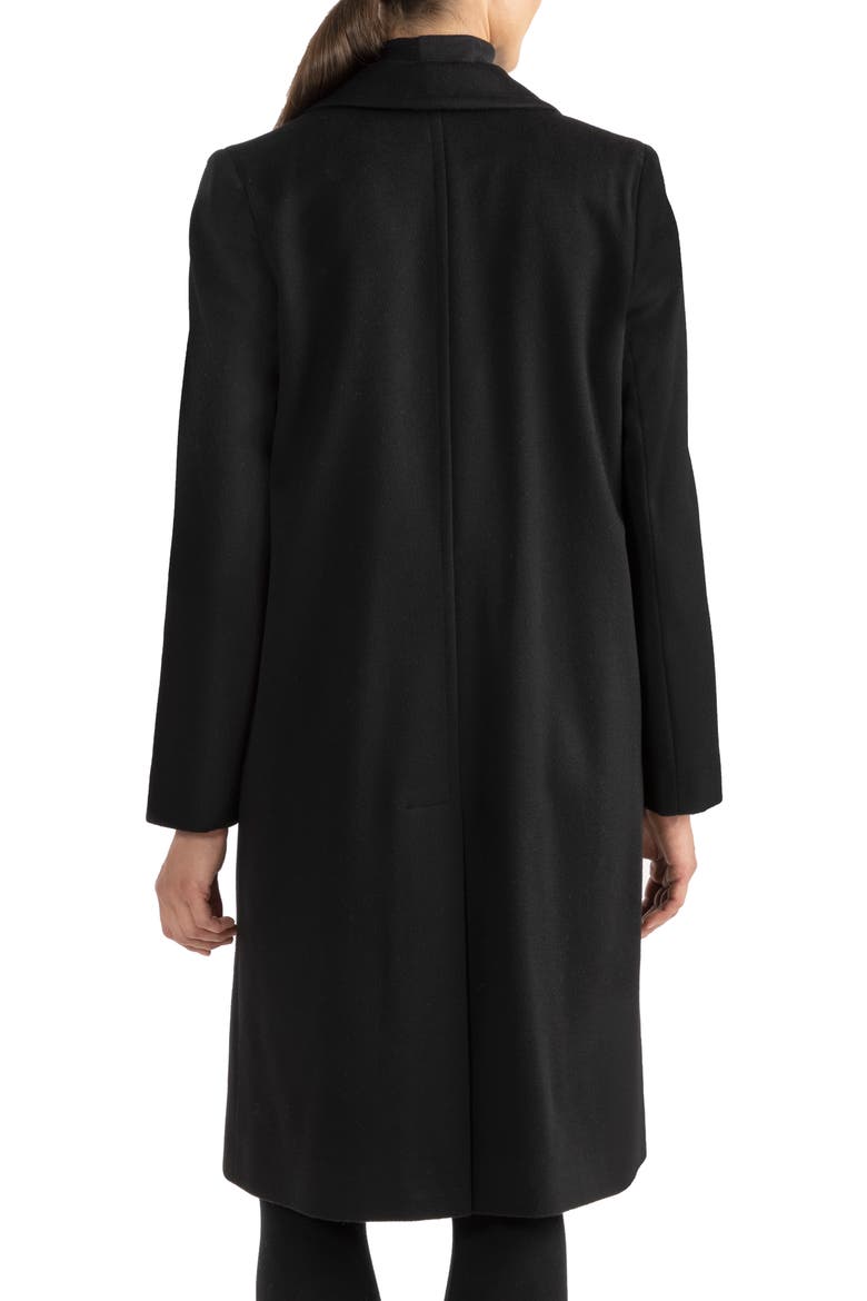 Double-Breasted Wool Coat, Alternate, color, BLACK