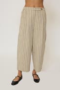 Central Park West Women's Rose Mid Rise Pleated Straight Pants
