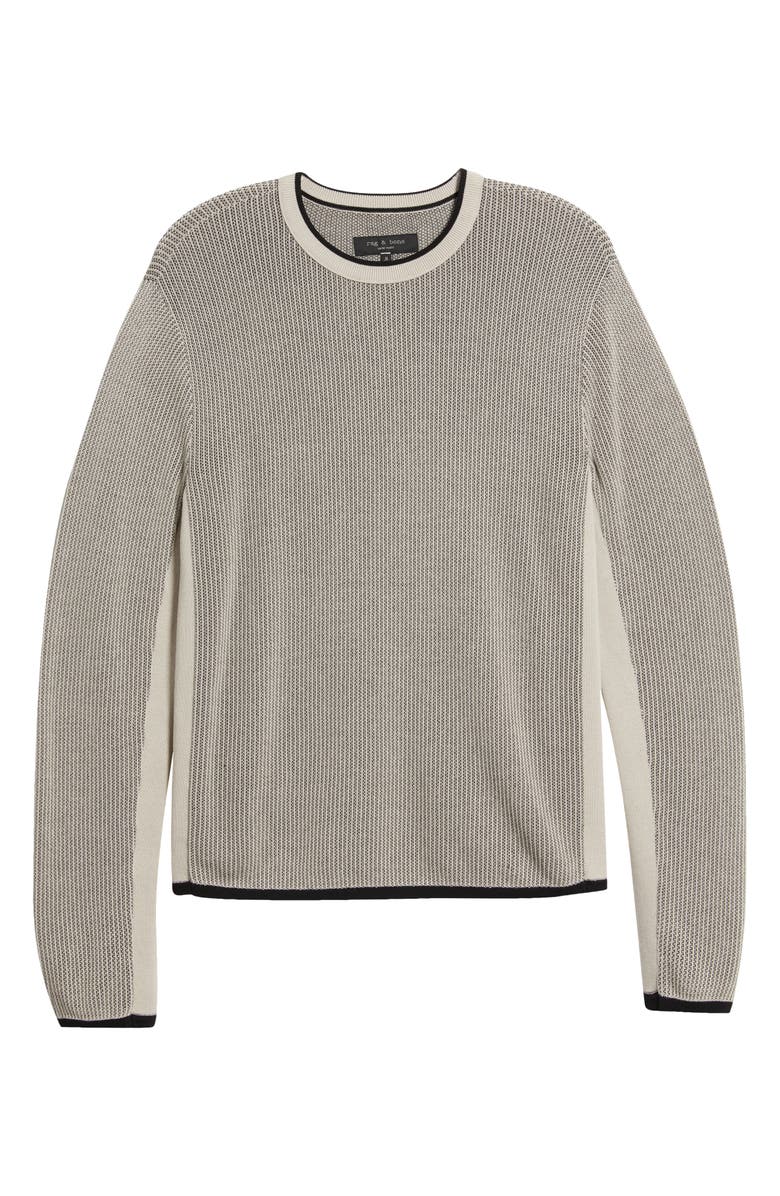rag 
bone Harvey Crewneck Cotton Sweater, Alternate, color, Grey