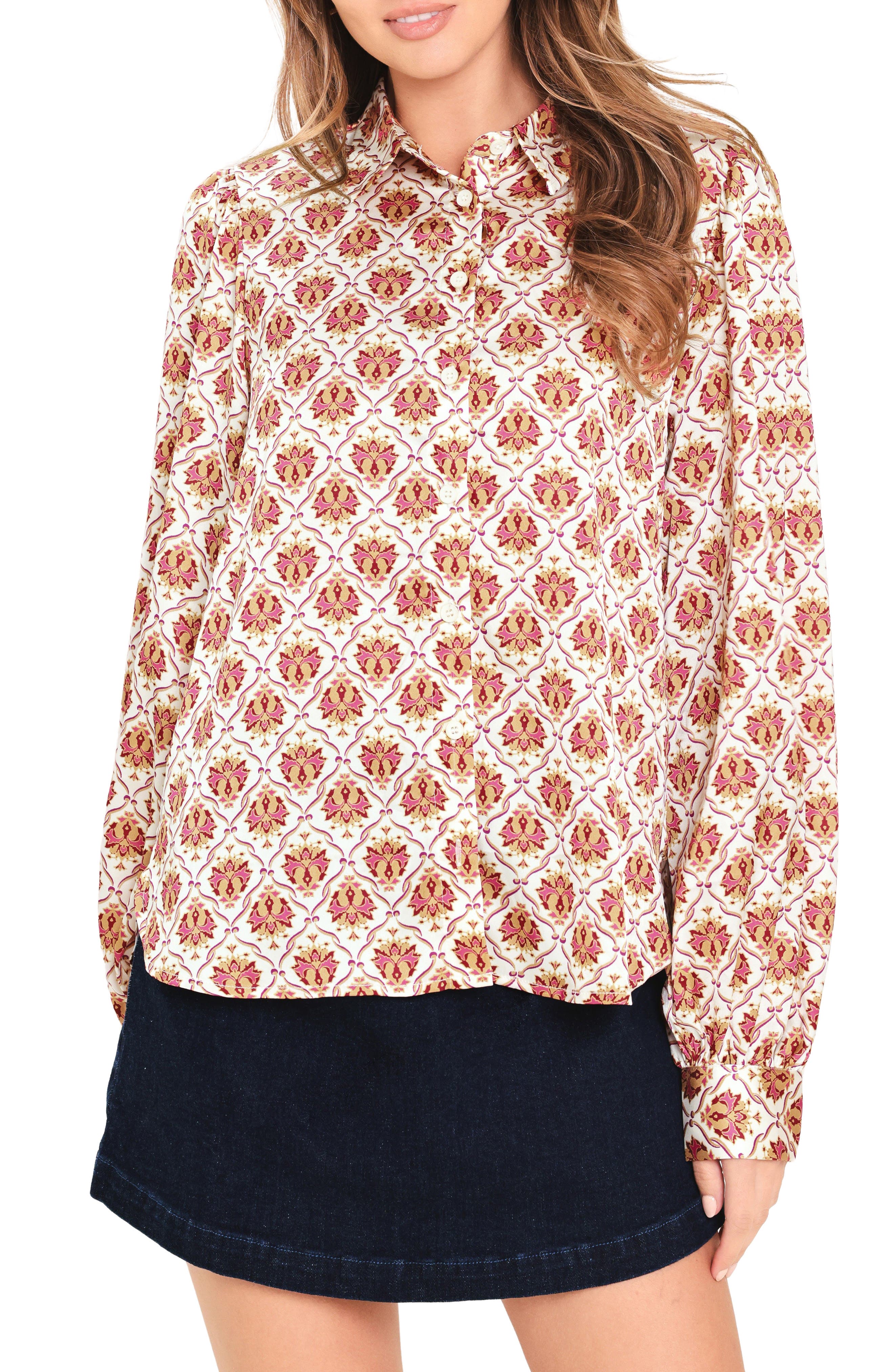 Print Satin Shirt
