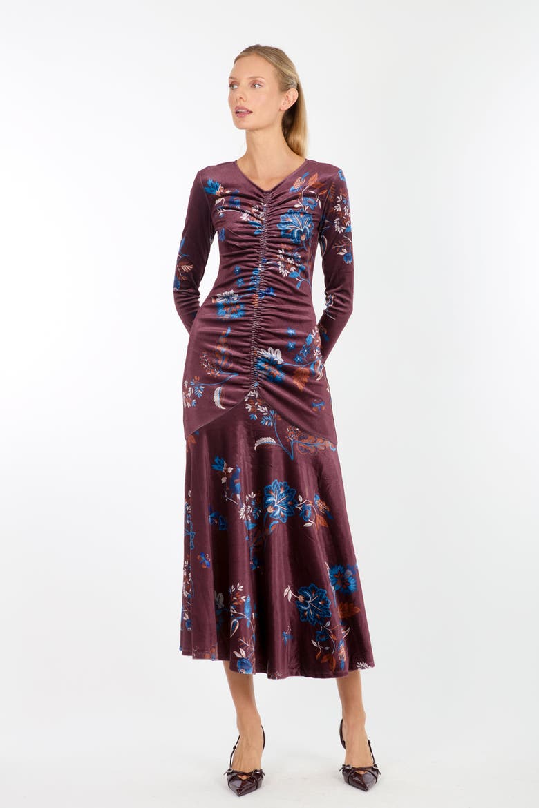 Dusk Dress, Alternate, color, Burgundy Floral