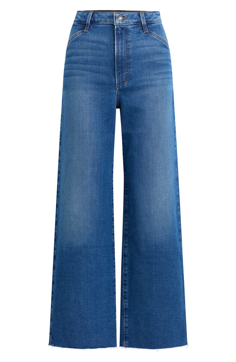 Favorite Daughter The Mischa Raw Hem Super High Waist Wide Leg Jeans, Alternate, color, Madison