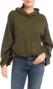 FIFTEEN TWENTY Makenna Ruched Sleeve Hoodie