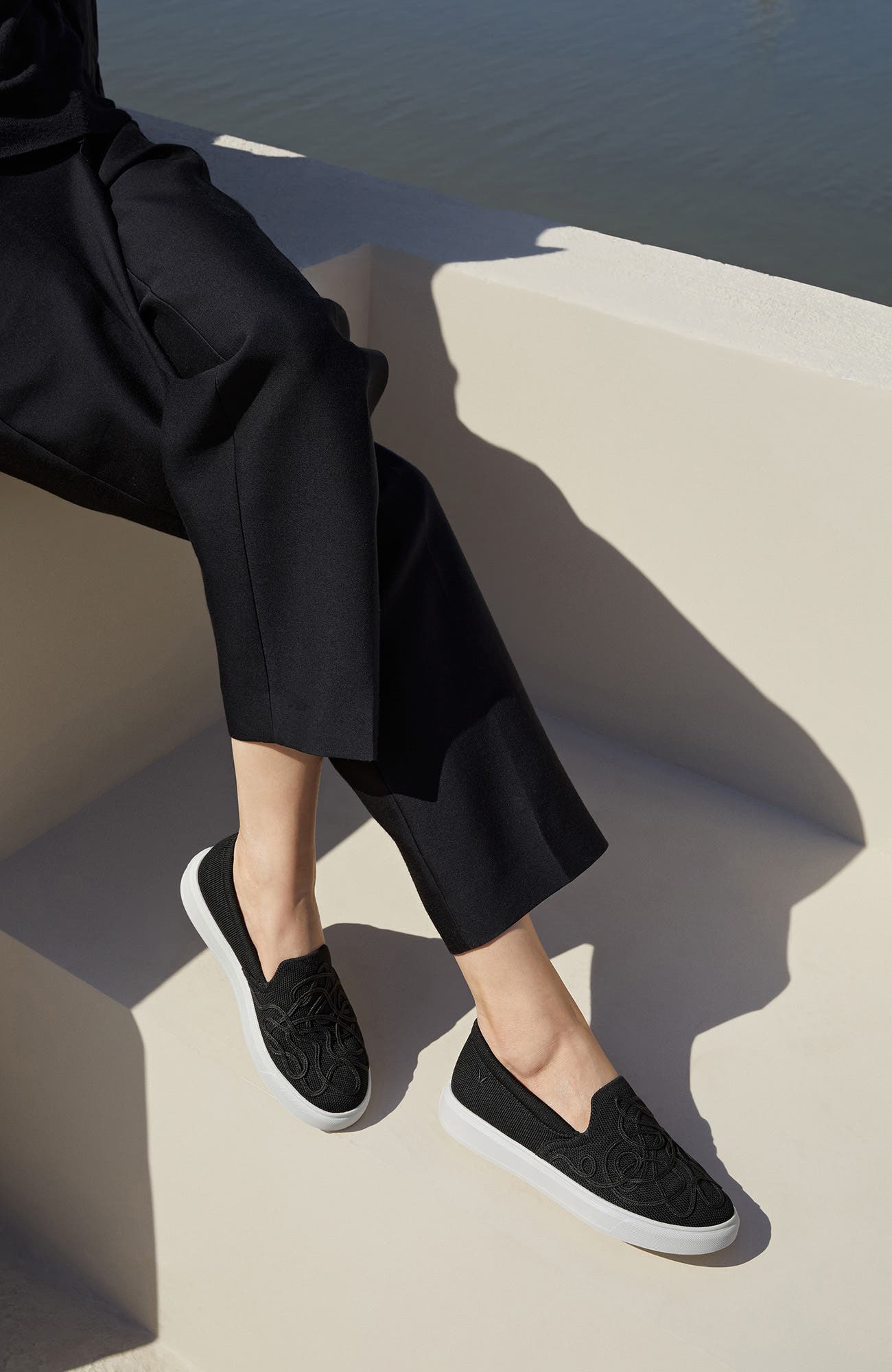 VIVAIA Classic Slip-On Unisex Sneakers, Alternate, color, Black