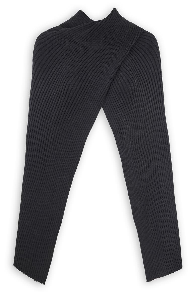 Drape Rib Wrap, Alternate, color, BLACK