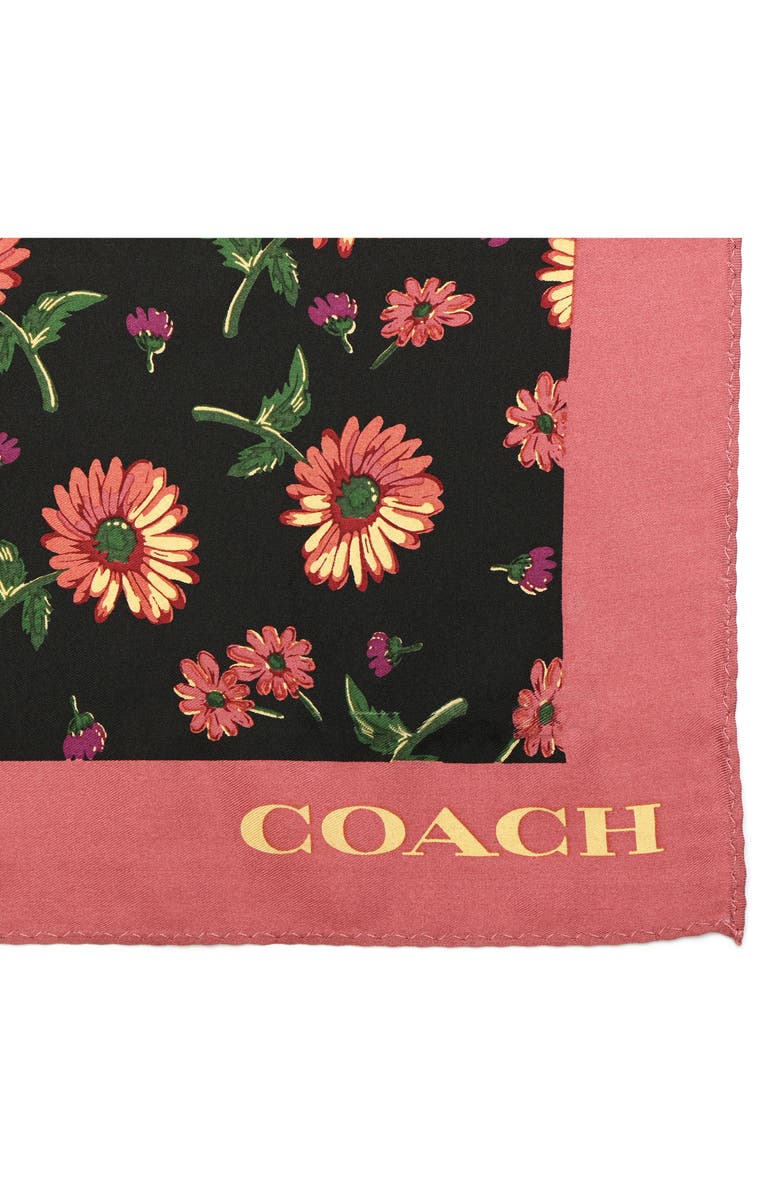 COACH Grunge Floral Rexy Square Silk Scarf, Alternate, color,