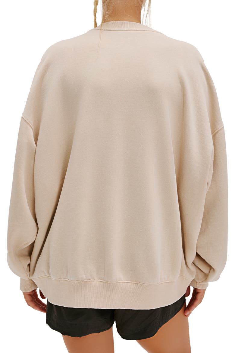 Intimately FP Slow It Down Oversize Cotton Blend Sweatshirt, Alternate, color, MORNING OAT