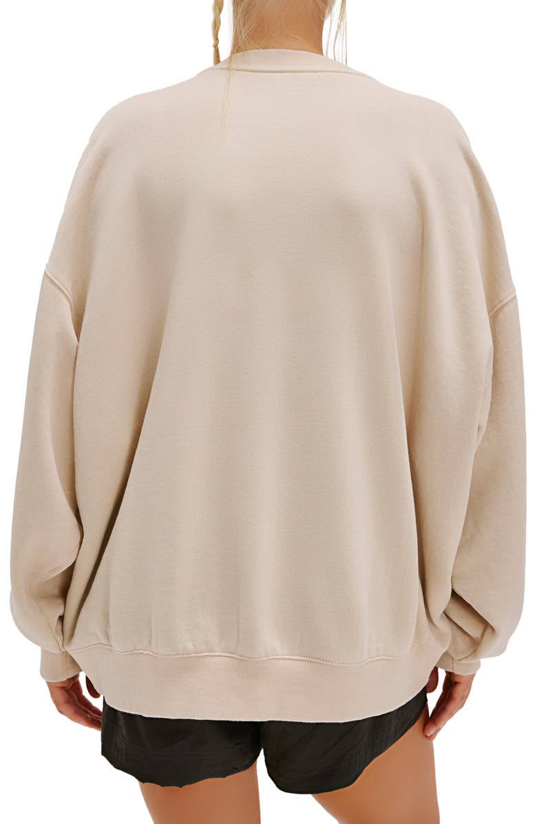 Free People Intimately FP Slow It Down Oversize Cotton Blend Sweatshirt, Alternate, color, Morning Oat