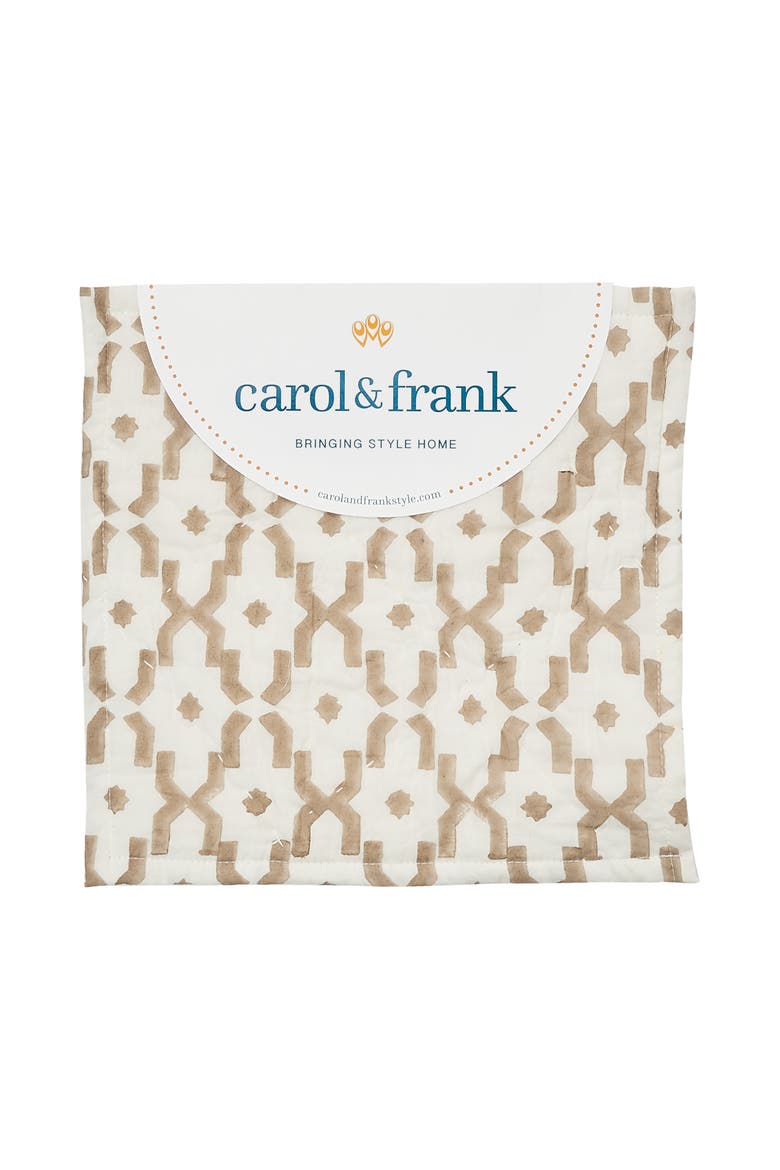 20" x 26" Talley Dune Tan Cotton Standard Sham - Machine Washable, Alternate, color, Brown
