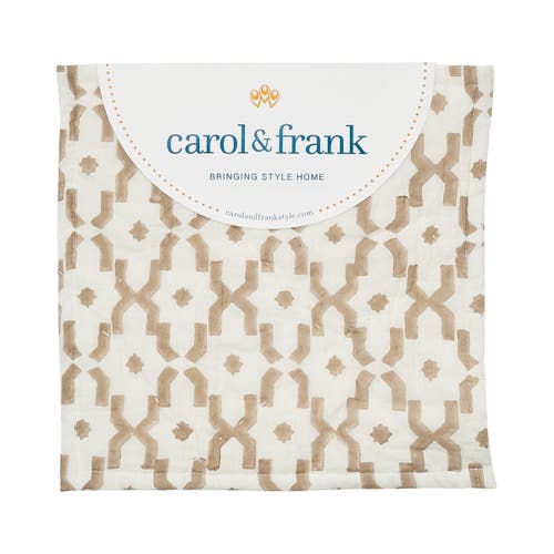 Carol & Frank 20" X 26" Talley Dune Tan Cotton Standard Sham In Neutral