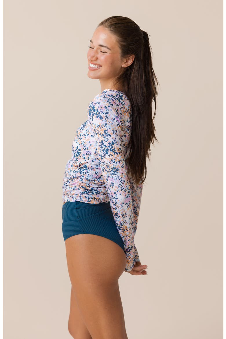 Ruched Sun Shirt, Alternate, color, Caspian