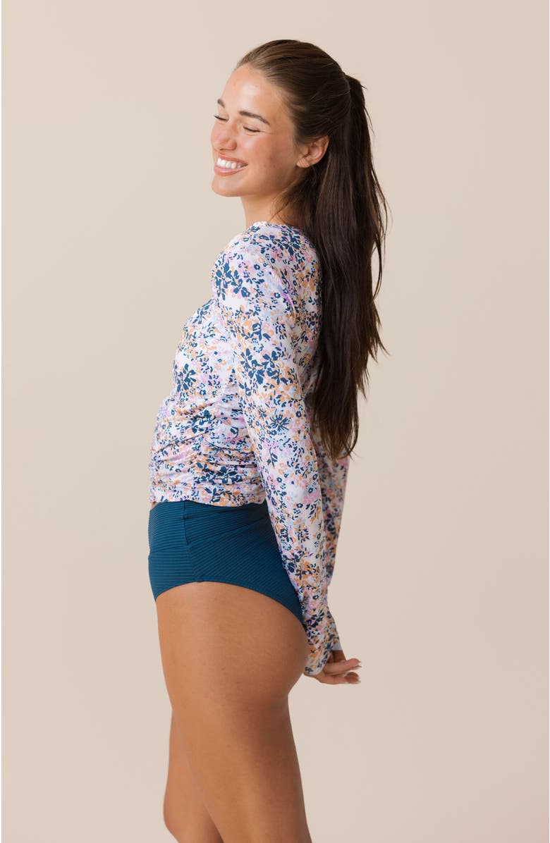 Nani Ruched Sun Shirt, Alternate, color, Caspian