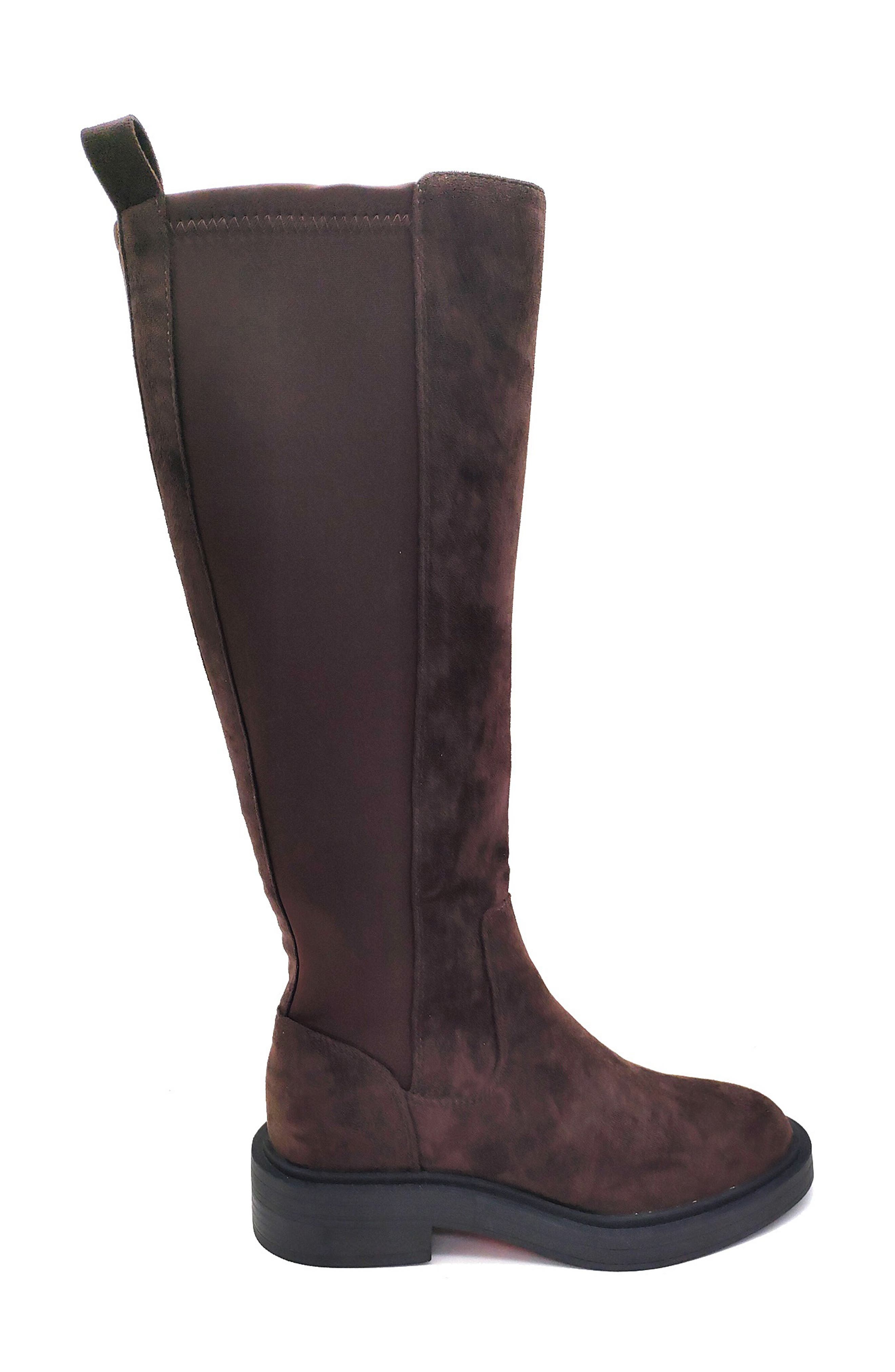 Anabelle Knee High Boot, Alternate, color, CHOCOLATE MICRO