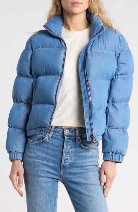 Stowe Denim Crop Puffer Jacket
