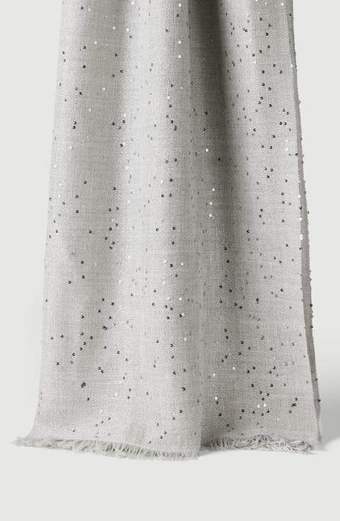 Cashmere and silk Diamond yarn scarf