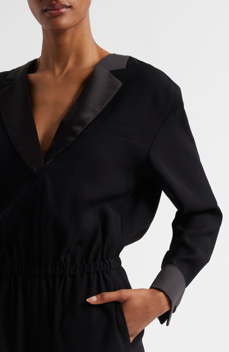Emporio Armani Tuxedo Long Sleeve Jumpsuit, Alternate, color, 