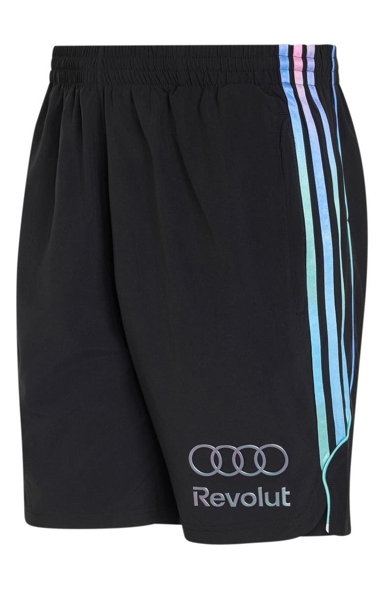 adidas Audi Revolut F1<sup>®</sup> Team Teamgeist Drawstring Shorts, Alternate, color, Black/ Multicolor