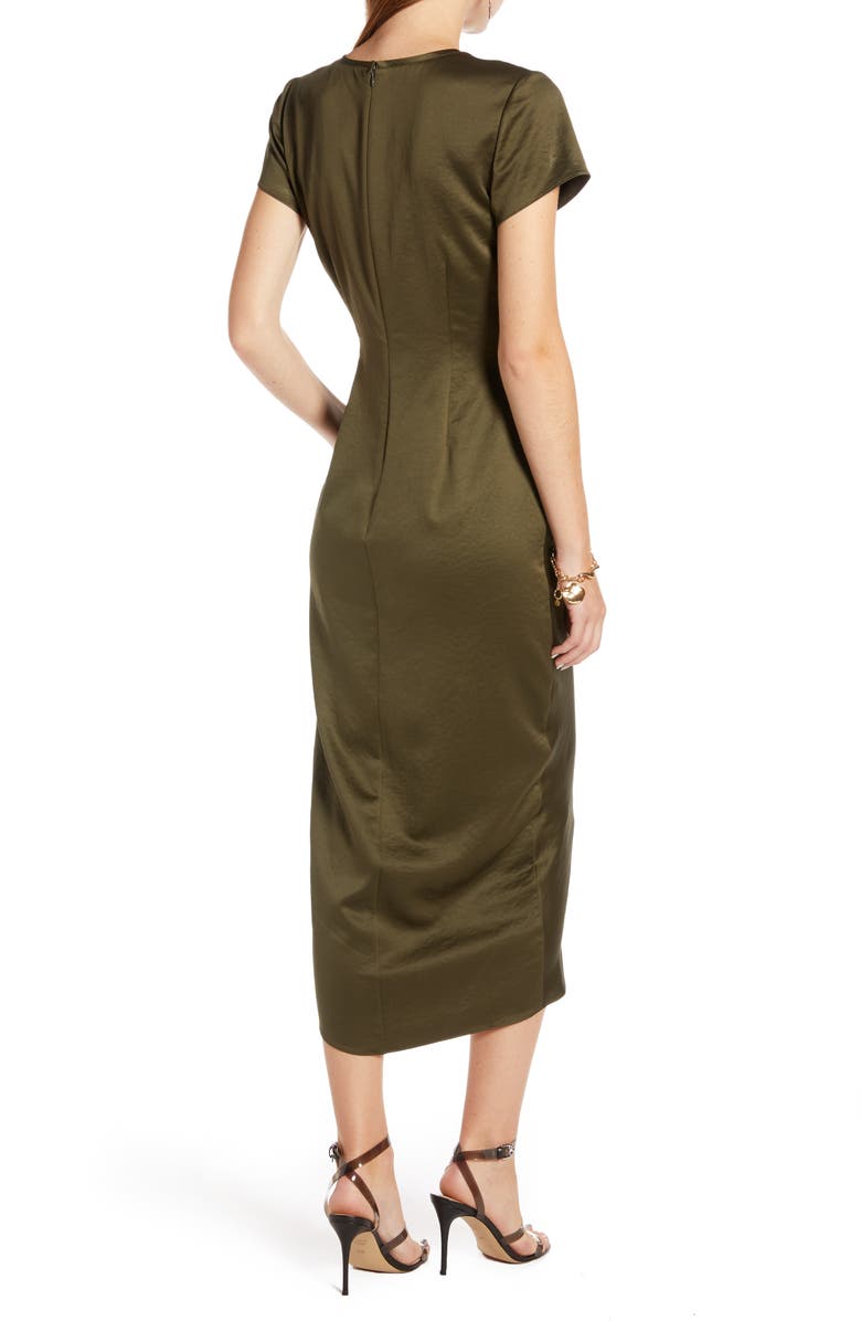 Something Navy Shiney Draped Dress, Alternate, color, 