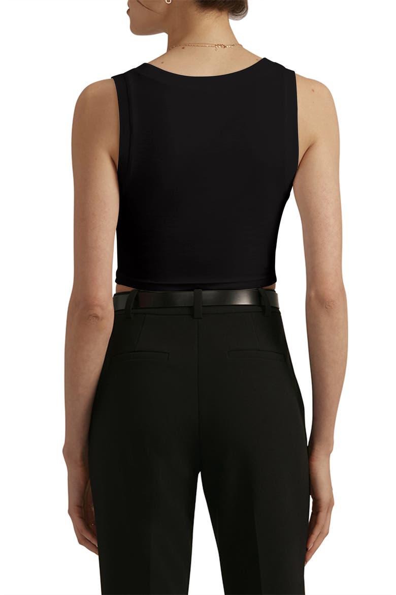 The Cutting It Loose Rib Crop Top, Alternate, color, BLACK