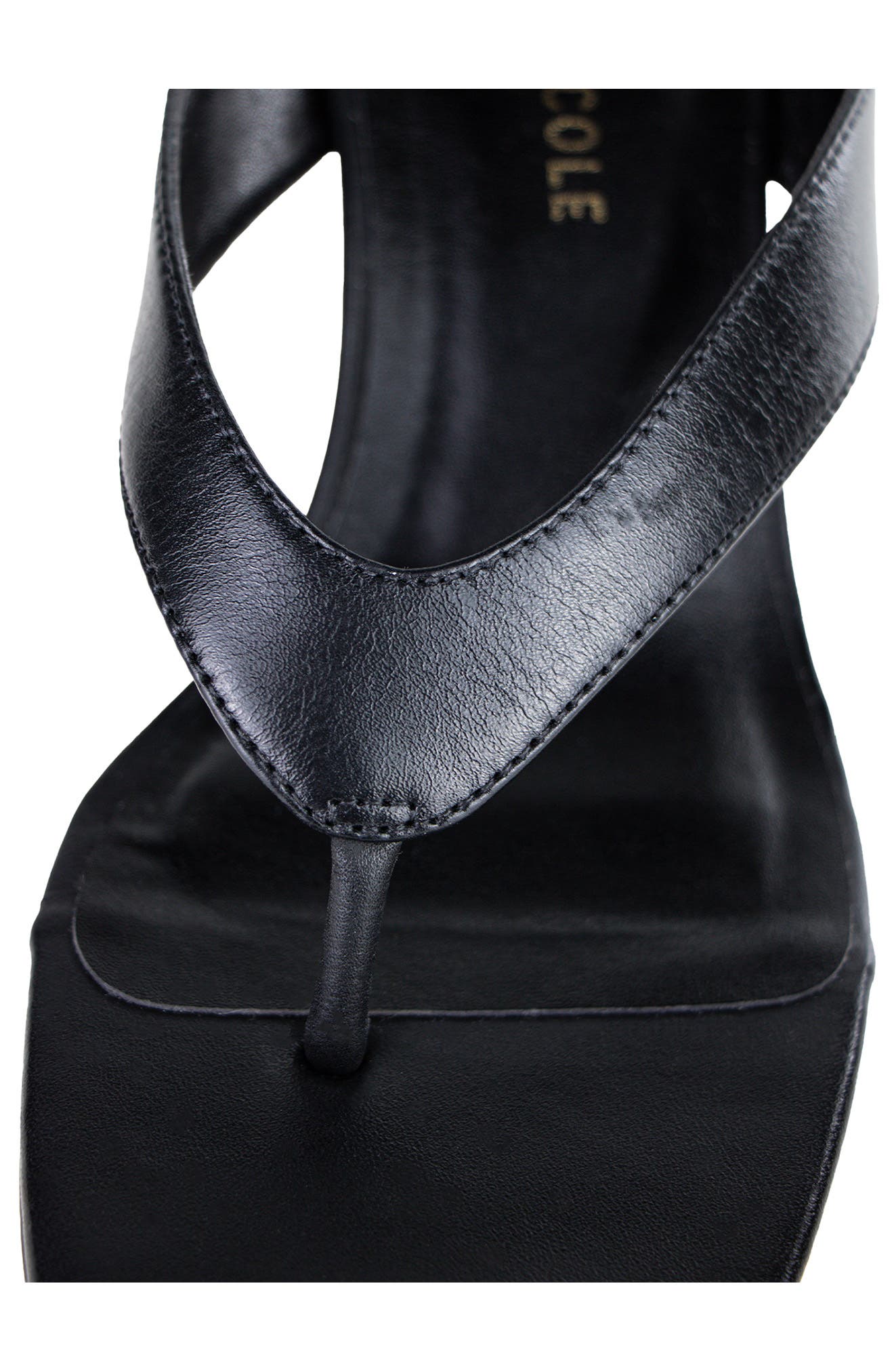 Kenneth Cole Susannah Wedge Sandal, Alternate, color, Black Leather