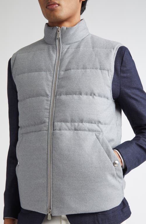 Eleventy Wool Down Vest In Gray