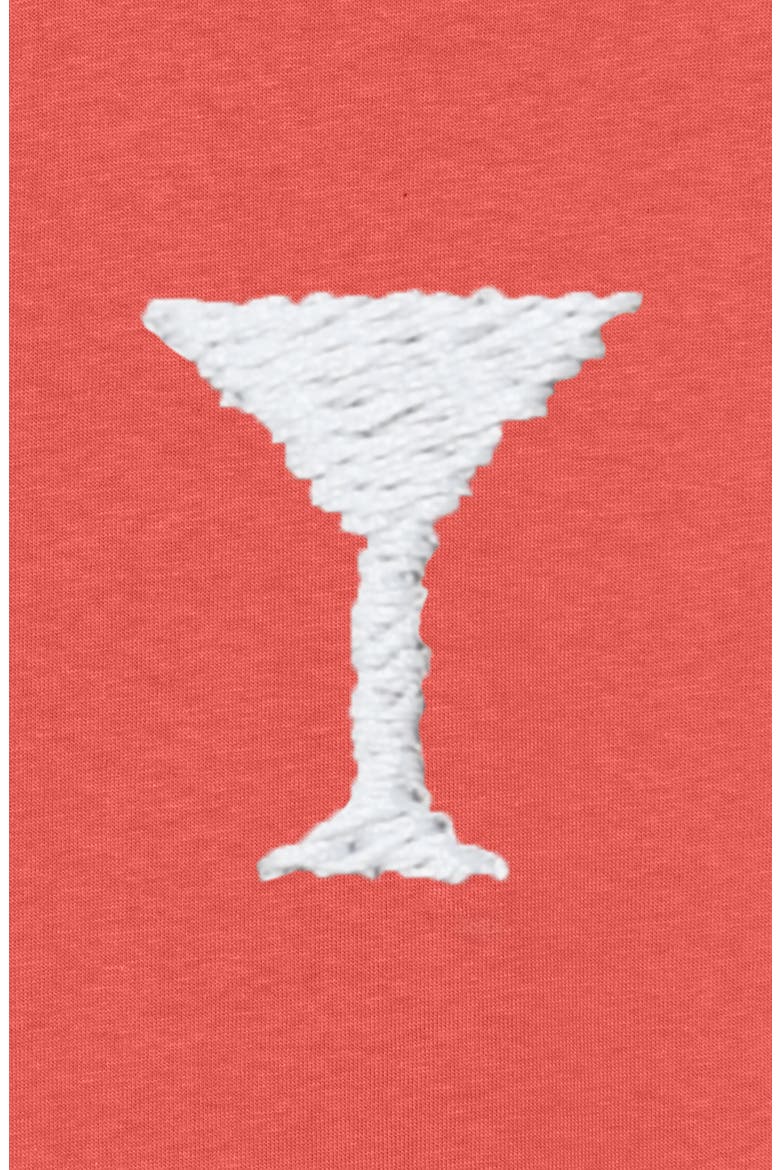 Mens Lil Martini Midweight Garment Dye Tee, Alternate, color, Flamingo