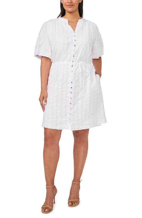 Embroidered Cotton Dress (Plus)