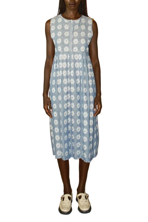 Cliff Empire Waist Sleeveless Midi Dress