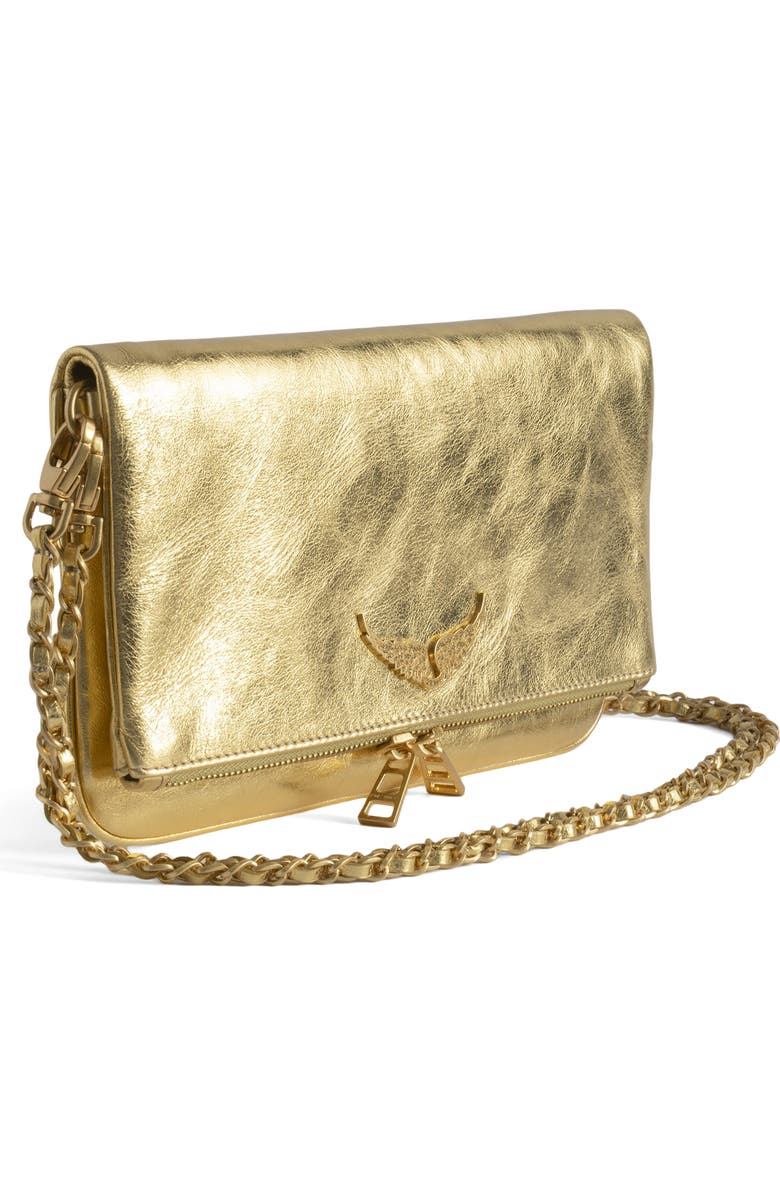 Zadig & Voltaire Rock Vintage Metallic Crossbody Bag, Alternate, color,