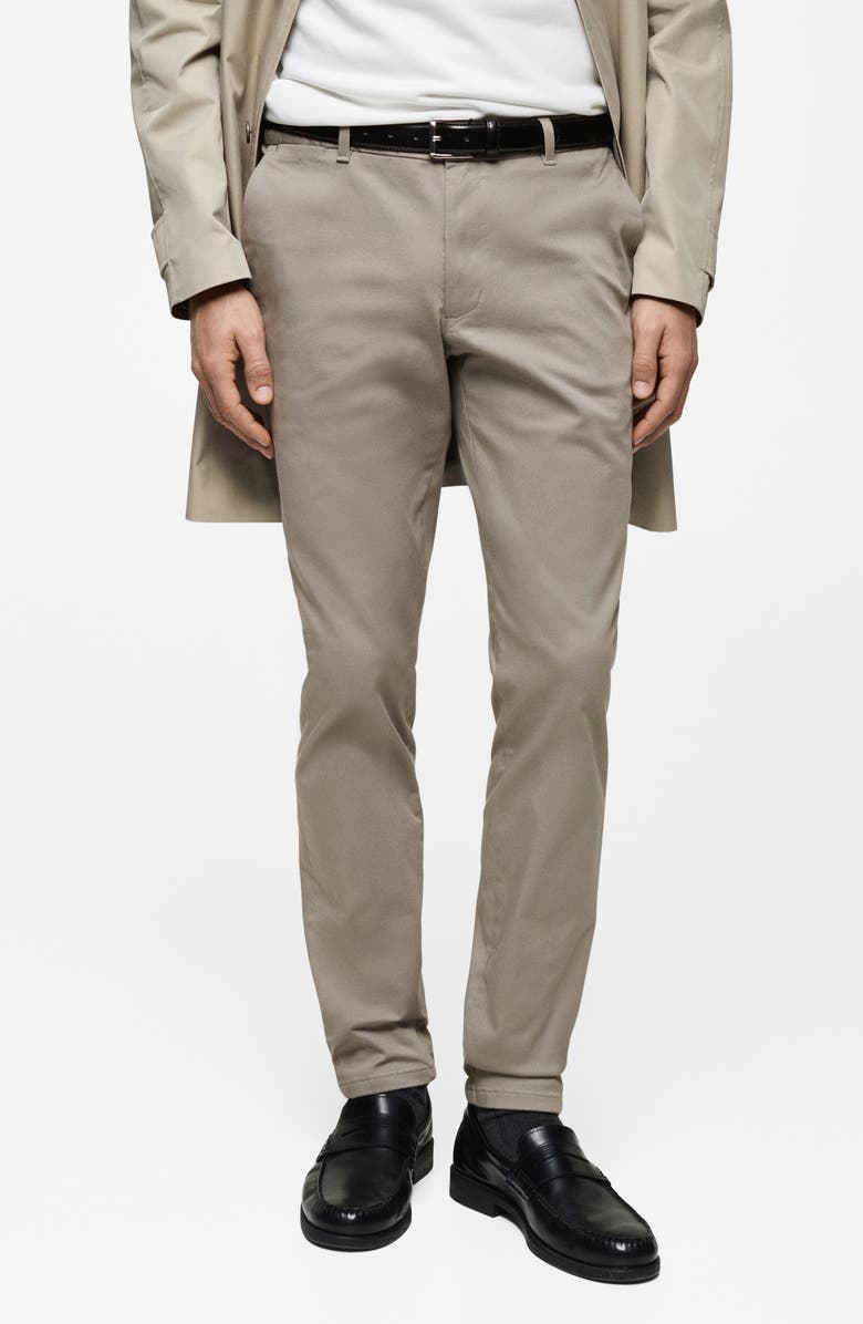 MANGO Serge Slim Fit Twill Chino Pants, Main, color, 