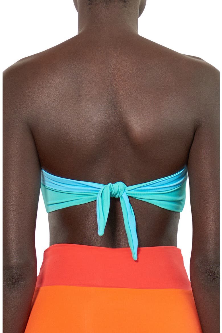 Abigail Bandeau Bikini Top, Alternate, color, BLUE/ GREEN MULTI