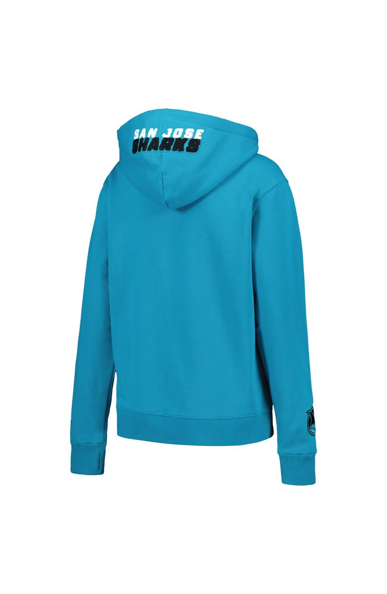 PRO STANDARD Women's Pro Standard Teal San Jose Sharks Classic Chenille Pullover Hoodie, Alternate, color, 