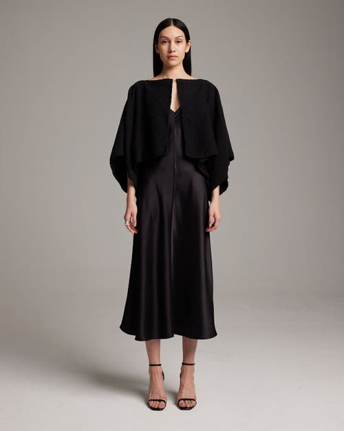 Voz Textured Cotton Bolero In Black