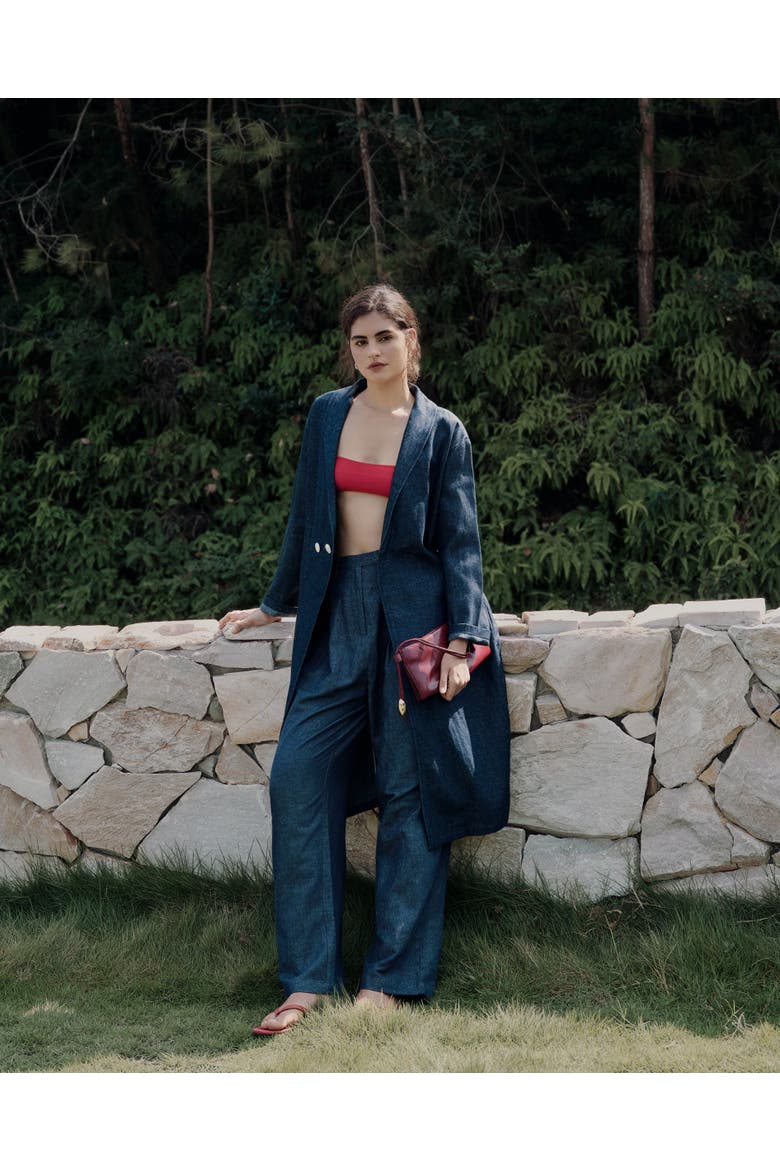 High Rise Trousers, Alternate, color, denim